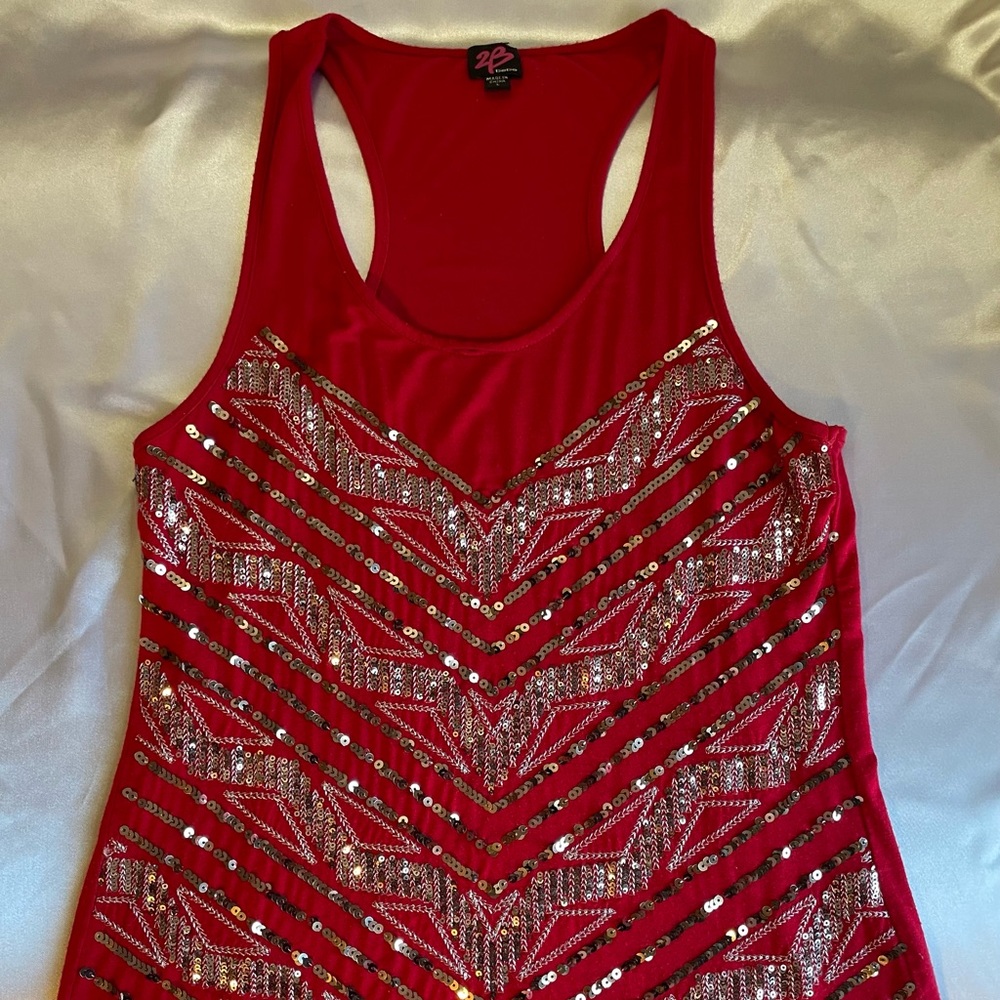 2B Bebe Red Tank L